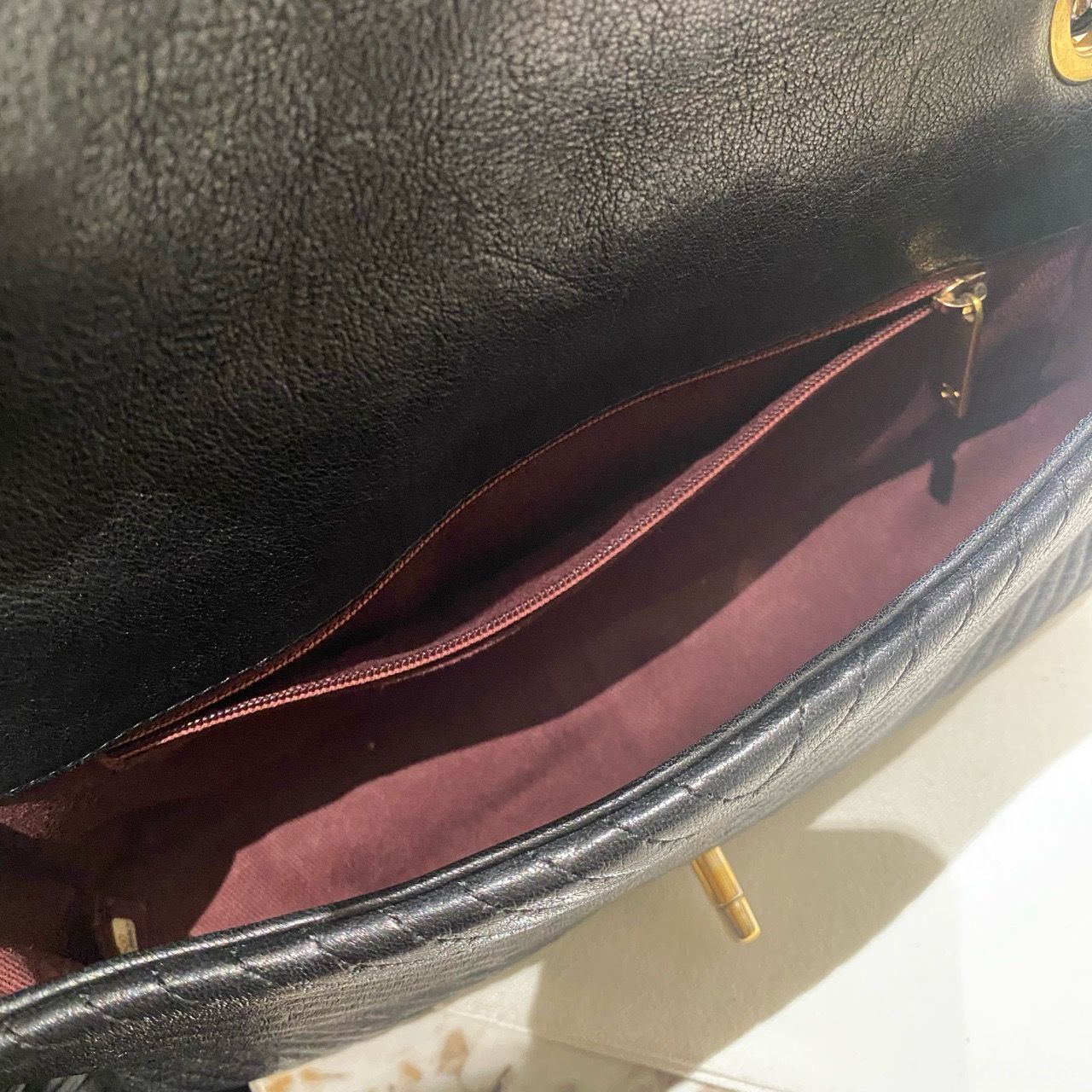 Chanel Black Classic Flap crossbody bagin Leather IMG_6298