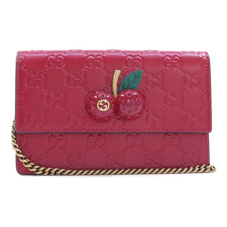 (WMNS) GUCCI Canvas Single Shoulder Bag Mini Red