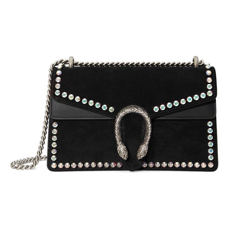 (WMNS) GUCCI Dionysus Series Leather Snake Decoration Single Shoulder Bag Black