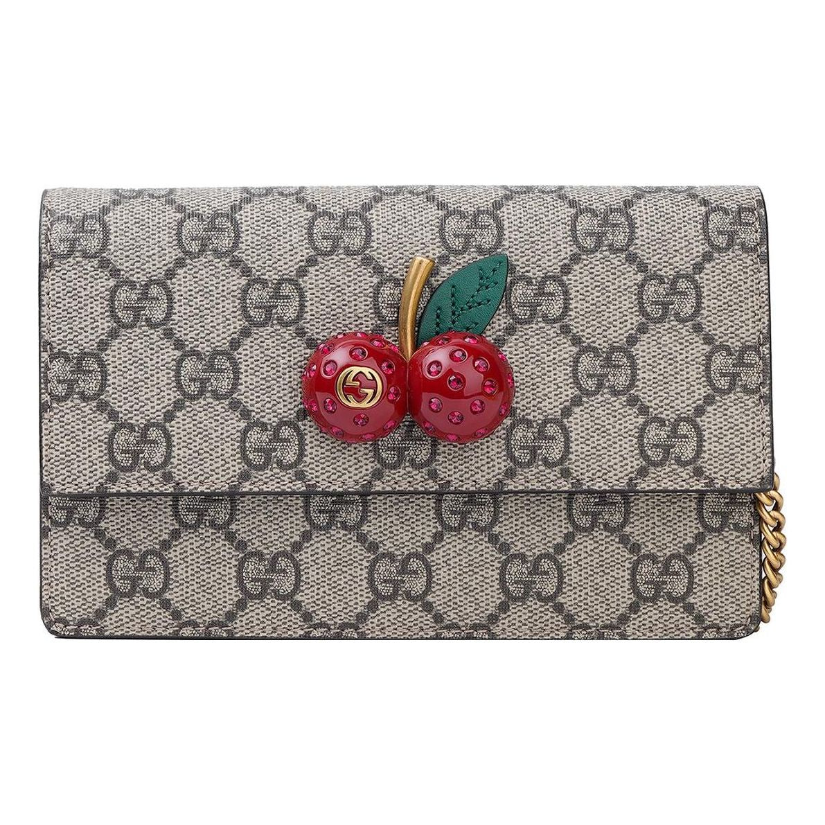 (WMNS) GUCCI Canvas Chains Shoulderbag Mini Khaki
