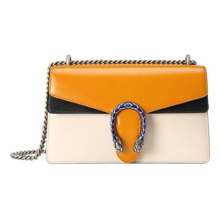 (WMNS) GUCCI Dionysus Leather Single-Shoulder Bag Small Orange/Black/White