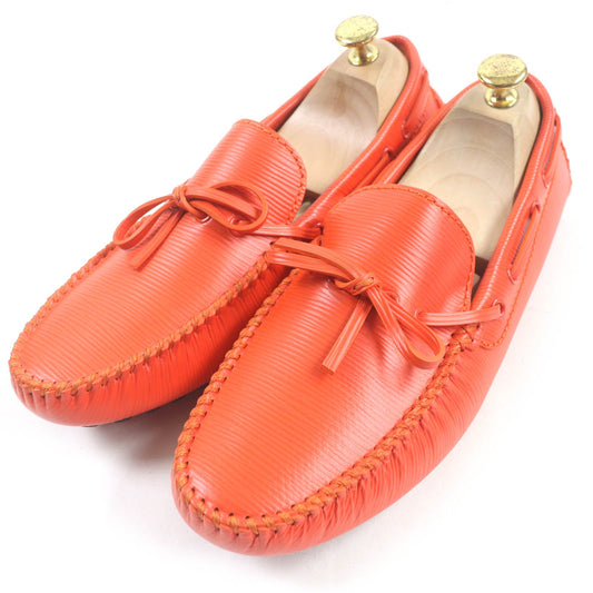 LOUIS VUITTON Flat shoes leather Orange Arizona line 6.5
