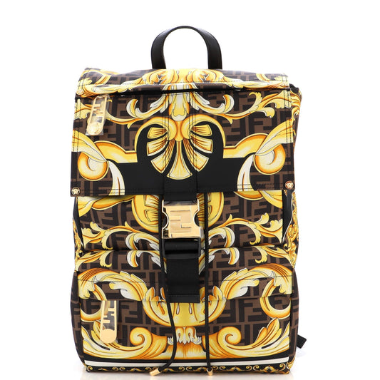 x Versace Fendace Fendiness Backpack Printed Zucca Nylon Medium