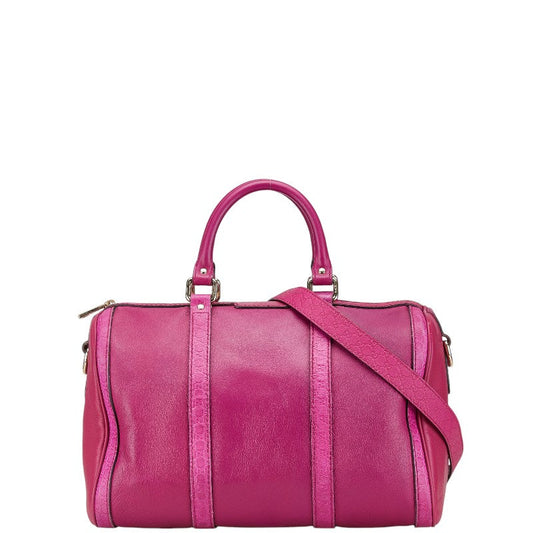 Gucci Guccissima Mini Boston 2way Bag Pink Leather 247205