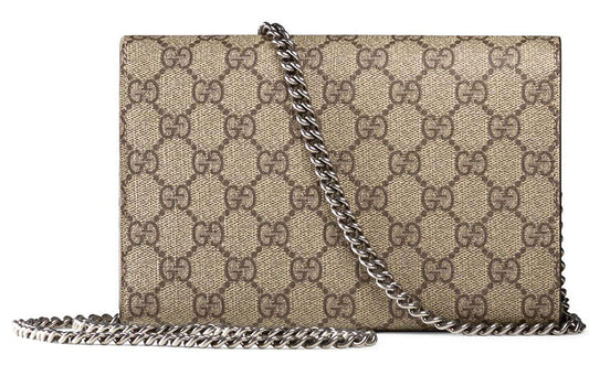 (WMNS) GUCCI Dionysus Series Synthetic canvasChain bag Dionysus Brown