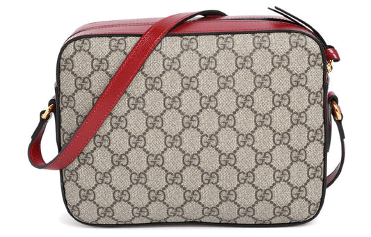 (WMNS) GUCCI Classic Buckle1955 Camera Bag Metallic Chains Vintage Gold Button Shoulder Bag Small Red