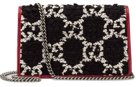(WMNS) GUCCI Dionysus Tiger Head Logo Chain Shoulder Messenger Bag Mini Black / Red