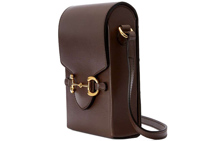 (WMNS) GUCCI Button1955 SeriesClutch Single Shoulder Bag mini Brown