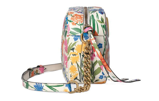(WMNS) GUCCI GG Marmont Ken Scott Single-Shoulder Bag White