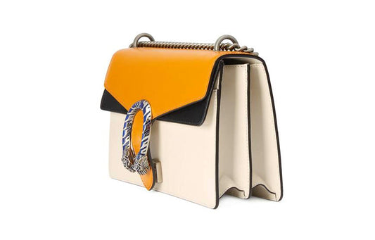 (WMNS) GUCCI Dionysus Leather Single-Shoulder Bag Small Orange/Black/White
