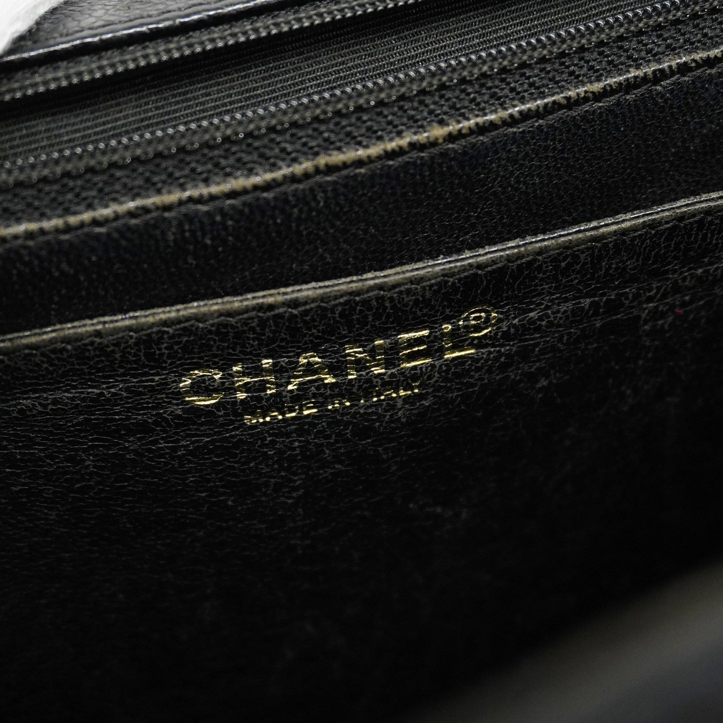 CHANEL  Matelasse Handbag Women's Caviar Leather Black
