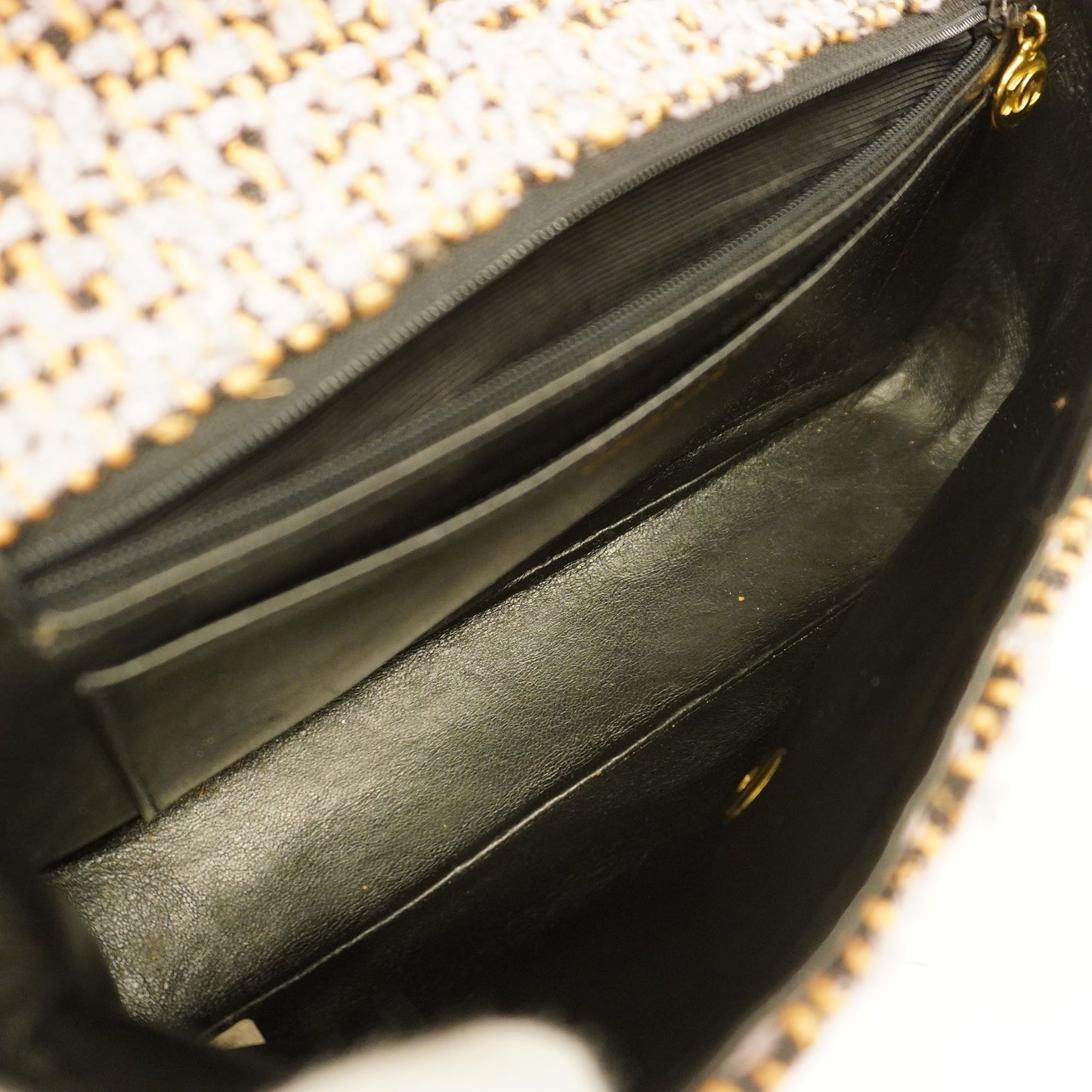 CHANEL  Matelasse Parent-child Bag Women's Tweed Handbag Light Purple
