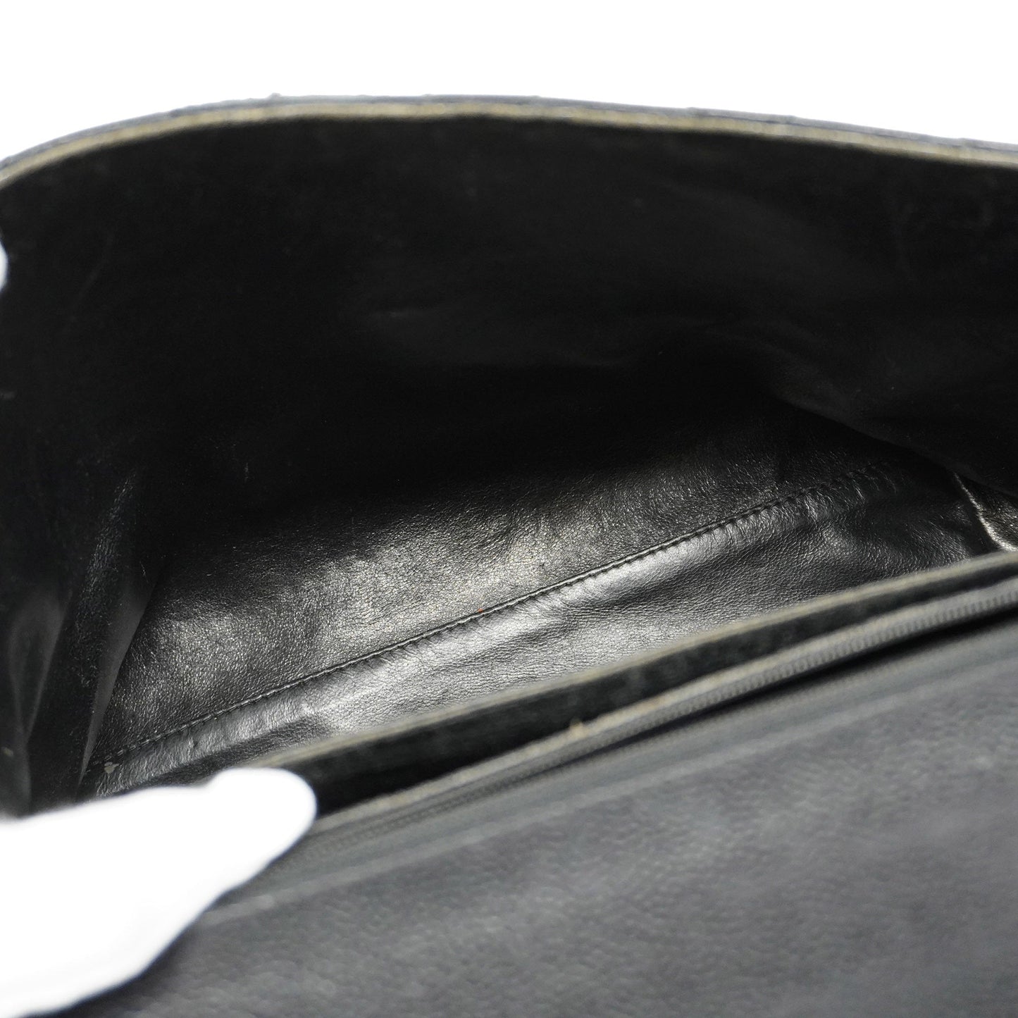 CHANEL  Matelasse Handbag Women's Caviar Leather Black
