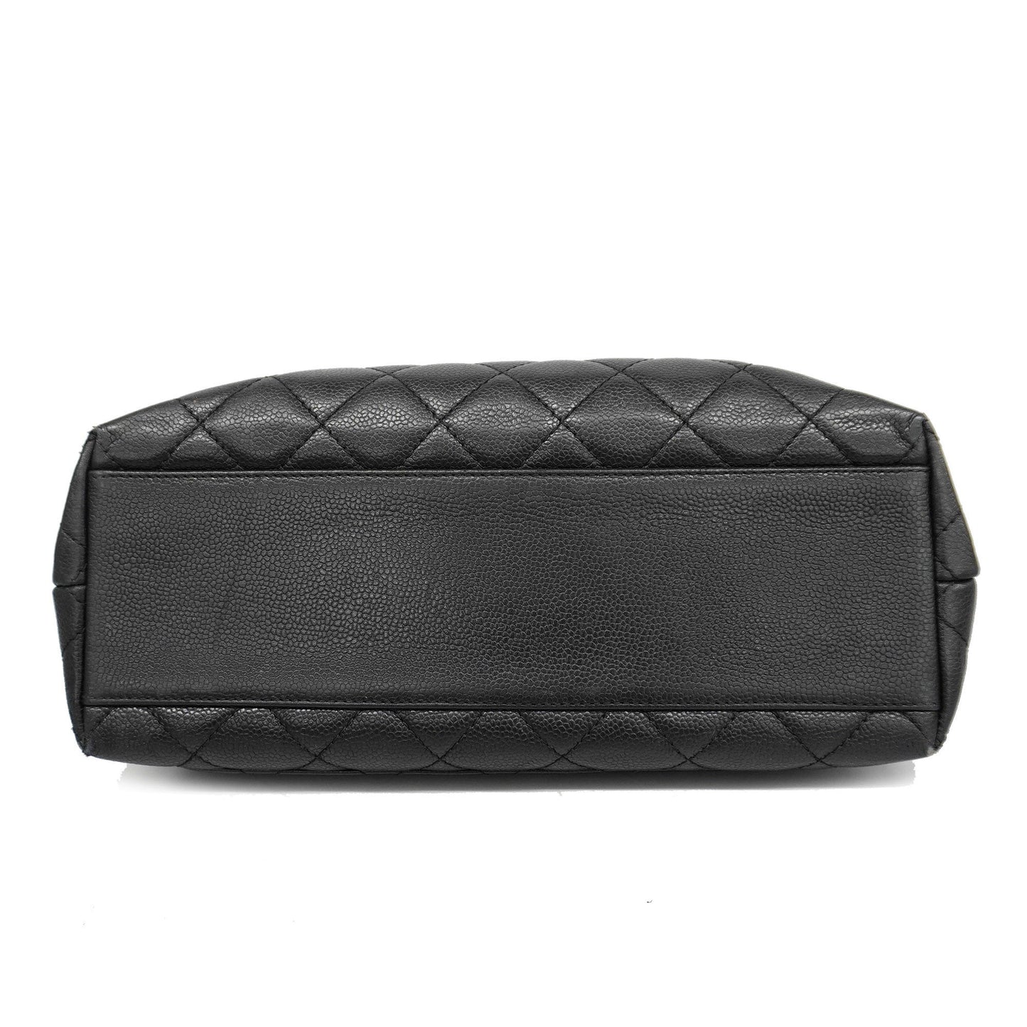 CHANEL  Matelasse Handbag Women's Caviar Leather Black