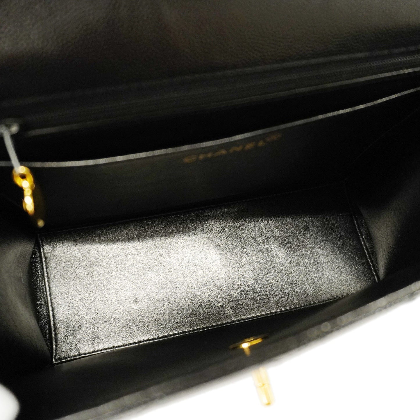 CHANEL  Matelasse Shoulder Bag Women's Caviar Leather Shoulder Bag Black