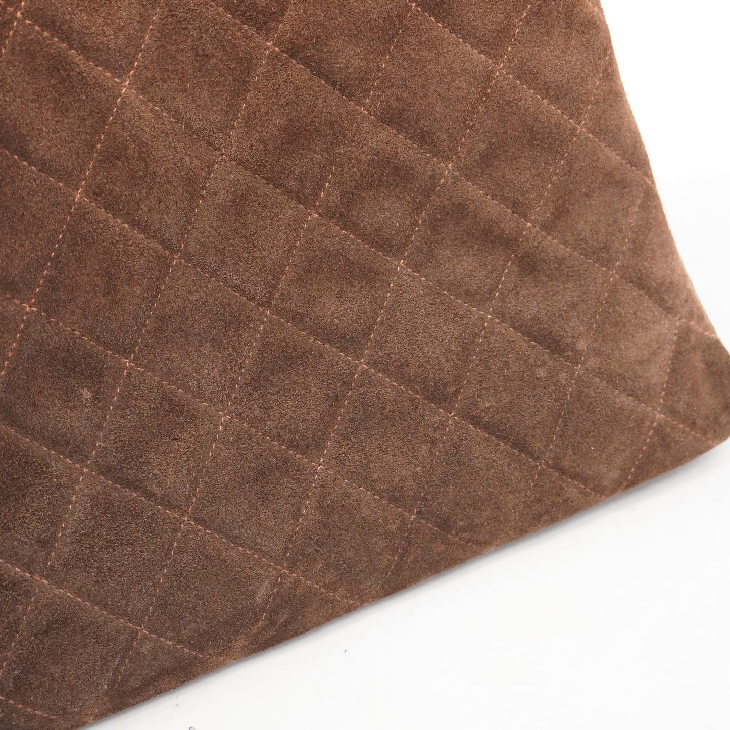 CHANEL  Matelasse Women's Suede Shoulder Bag Brown