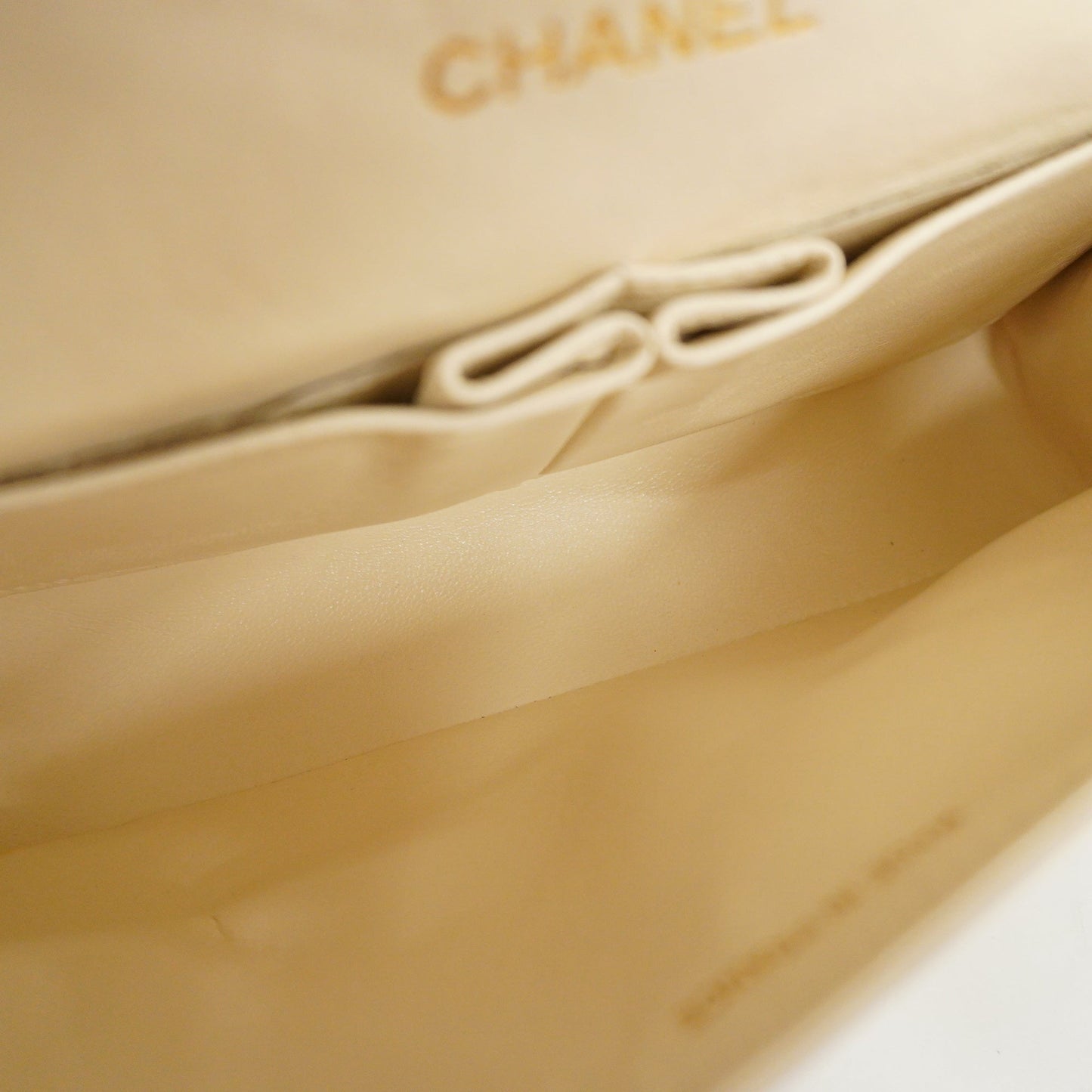 CHANEL  Matelasse W Flap W Chain Women's Leather Shoulder Bag White