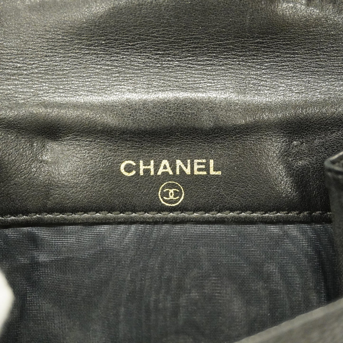 CHANEL  Gold Hardware Women's Caviar Leather Long Wallet [bi-fold] Black
