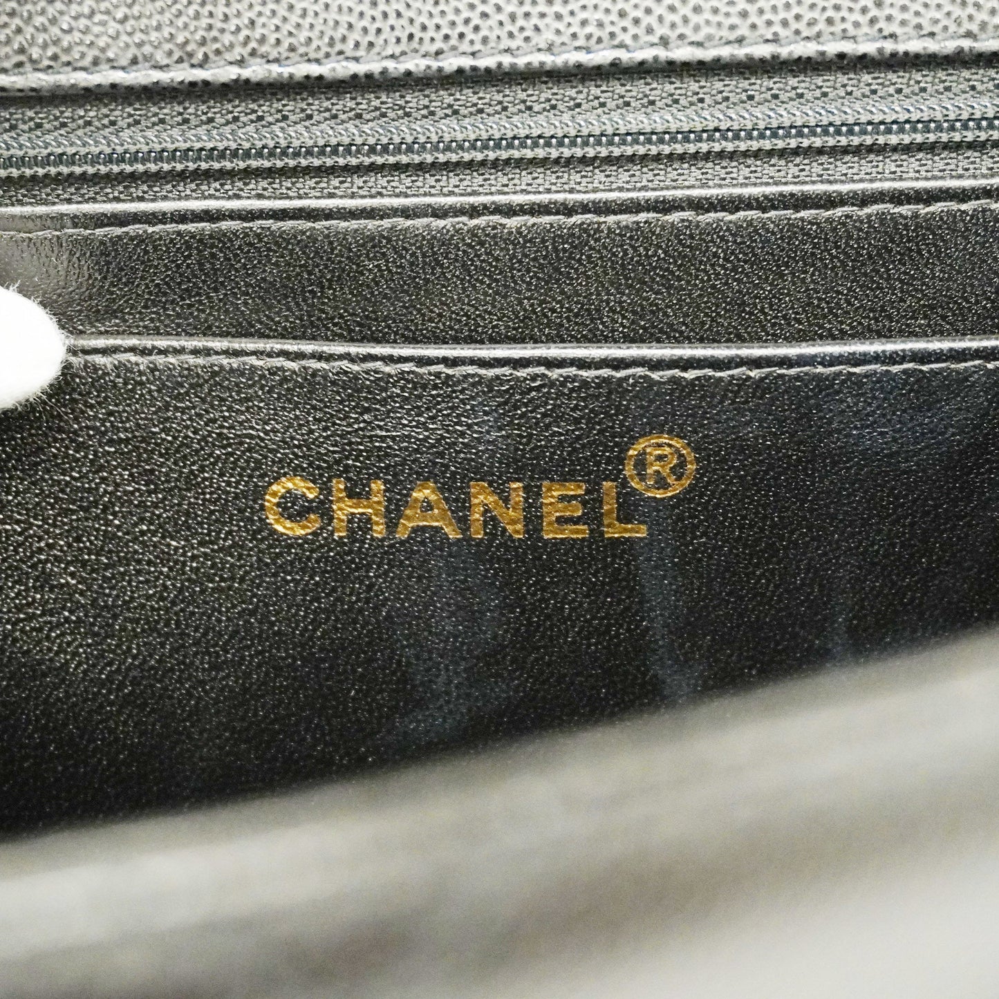 CHANEL  Matelasse Shoulder Bag Women's Caviar Leather Shoulder Bag Black