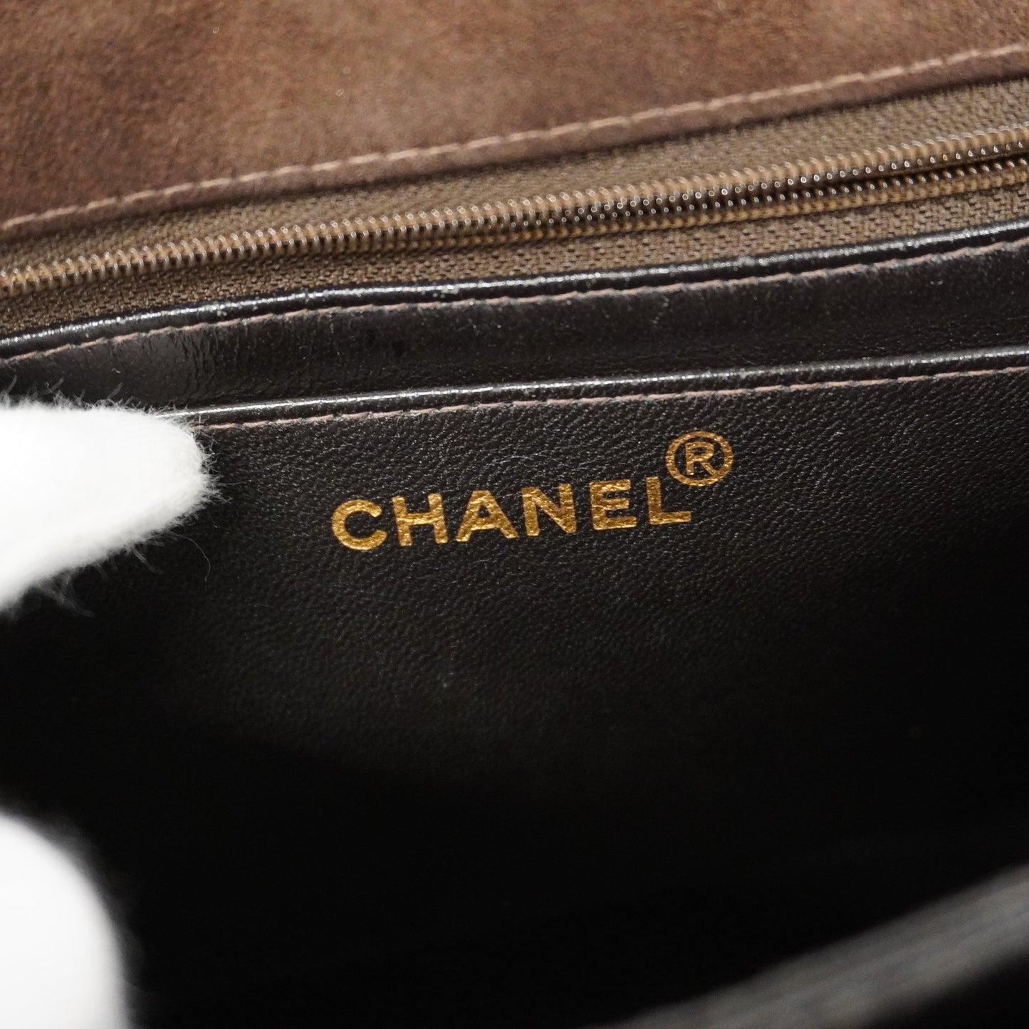 CHANEL  Matelasse Women's Suede Shoulder Bag Brown