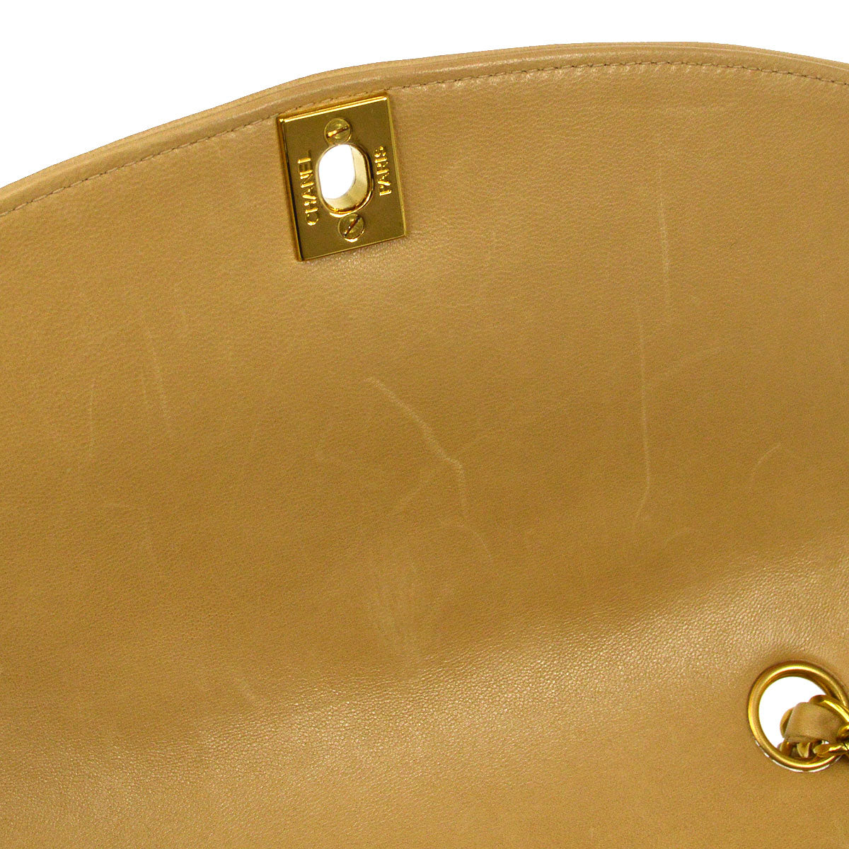 CHANEL  Beige Lambskin Diana Small