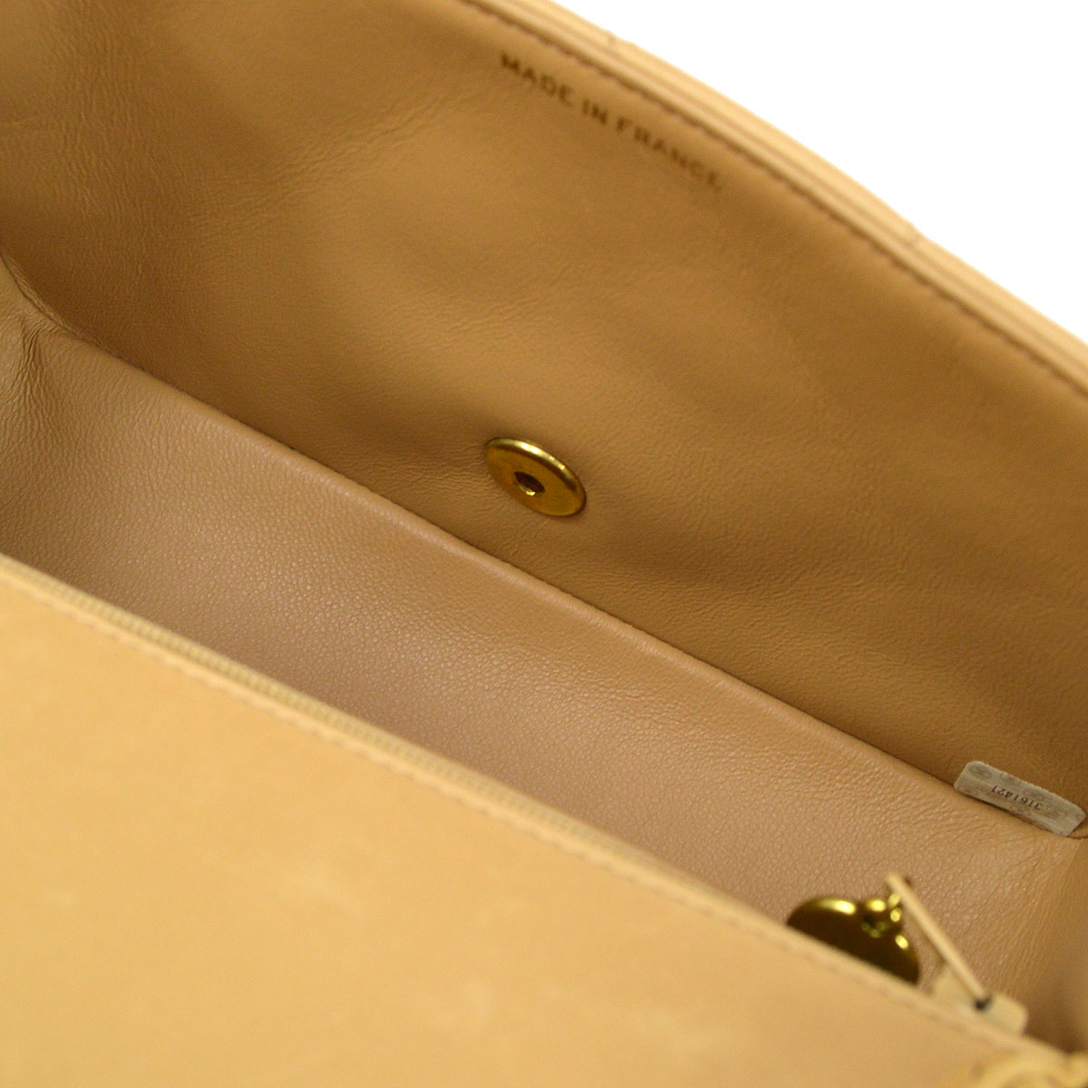 CHANEL  Beige Lambskin Diana Small