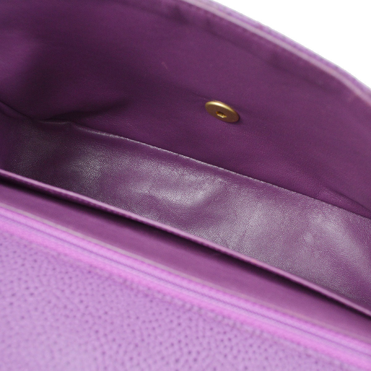 CHANEL * 2000-2001 Classic Single Flap Medium Purple Caviar