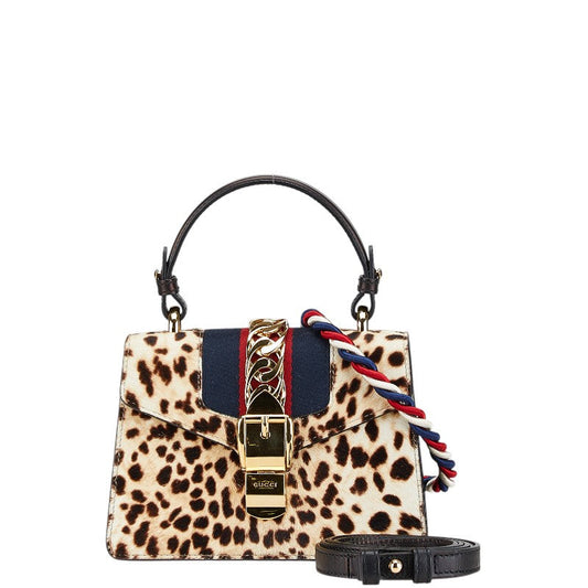Gucci Harako Sylvie Leopard 2way Bag 470270