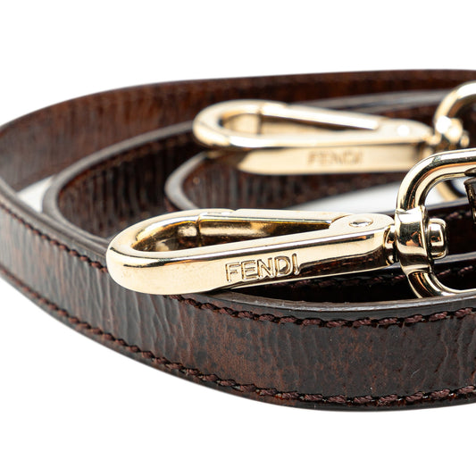 Brown Fendi Leather Shoulder Strap