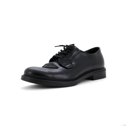 Men's Triangle Logo Derby Shoes Spazzolato Leather
