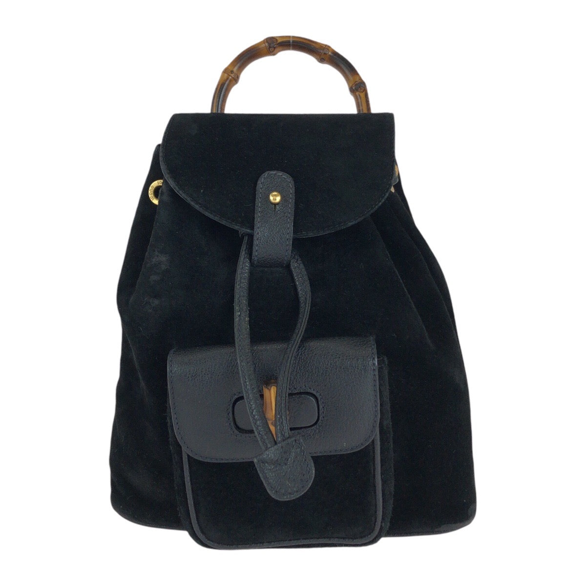 Gucci Bamboo Suede Leather Backpack