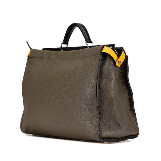 Brown Fendi Large Selleria Peekaboo Iconic Satchel