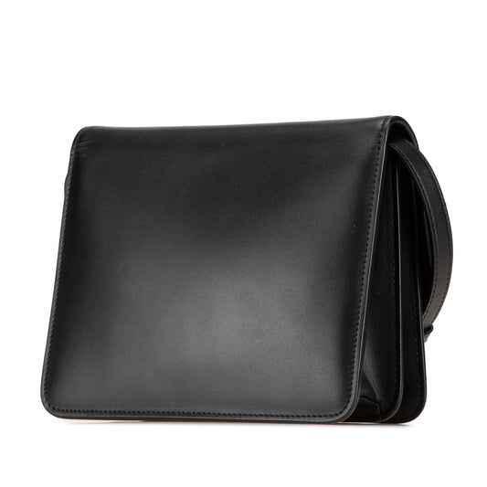 Black Fendi Leather Crystal Fab Crossbody