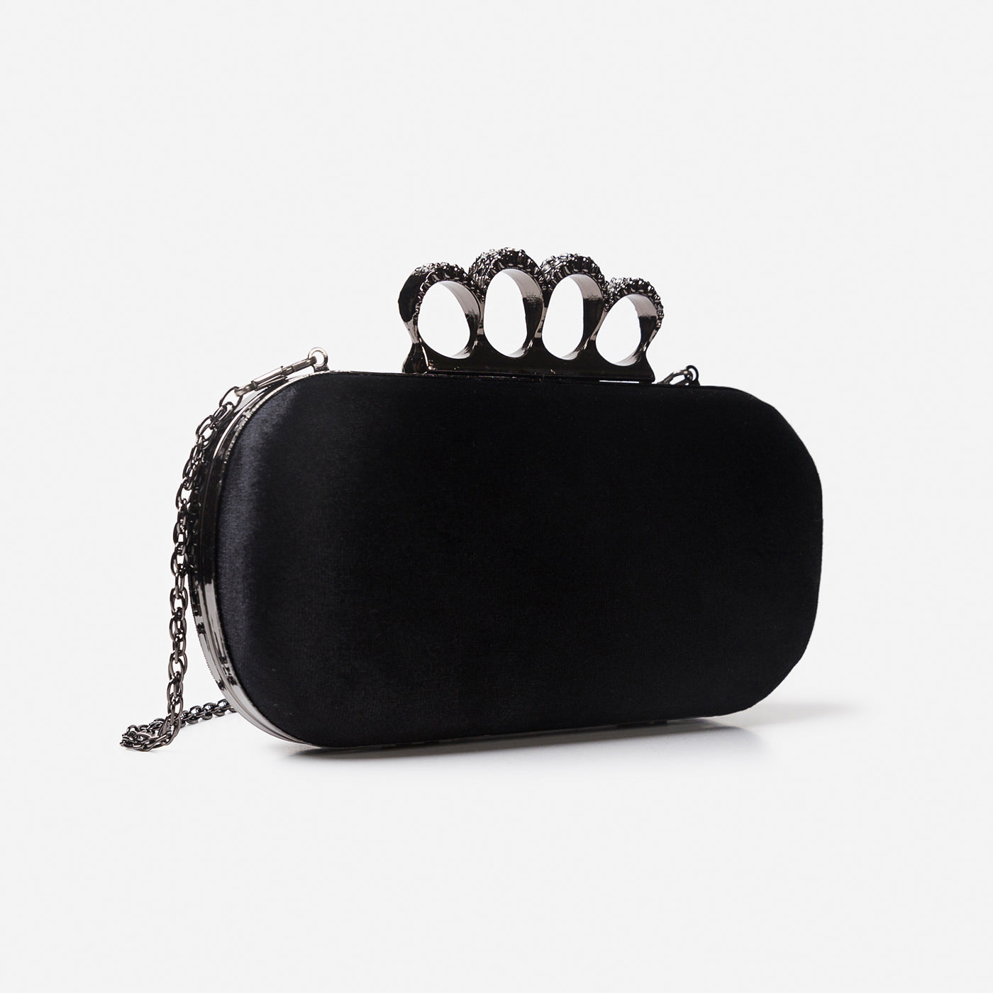 Buckled Glossy Clutch Gerald Bags
