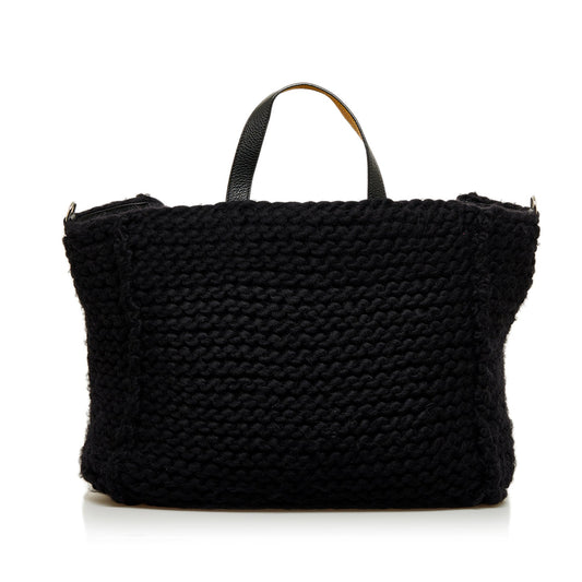 Black Fendi Wool Satchel