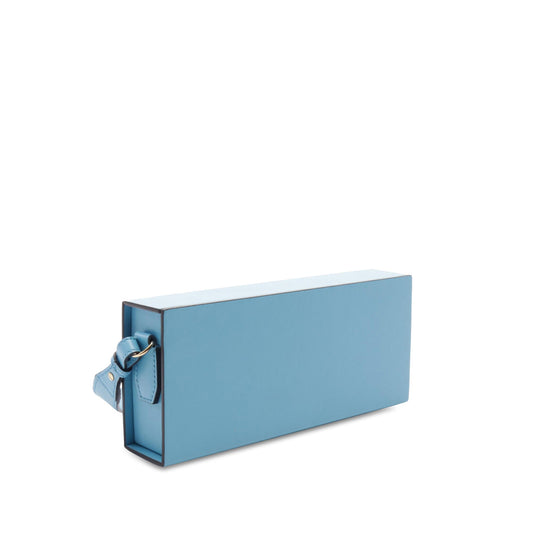Blue Fendi Leather Horizontal Box Crossbody