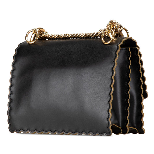 Black Fendi Small Leather Kan I Crossbody
