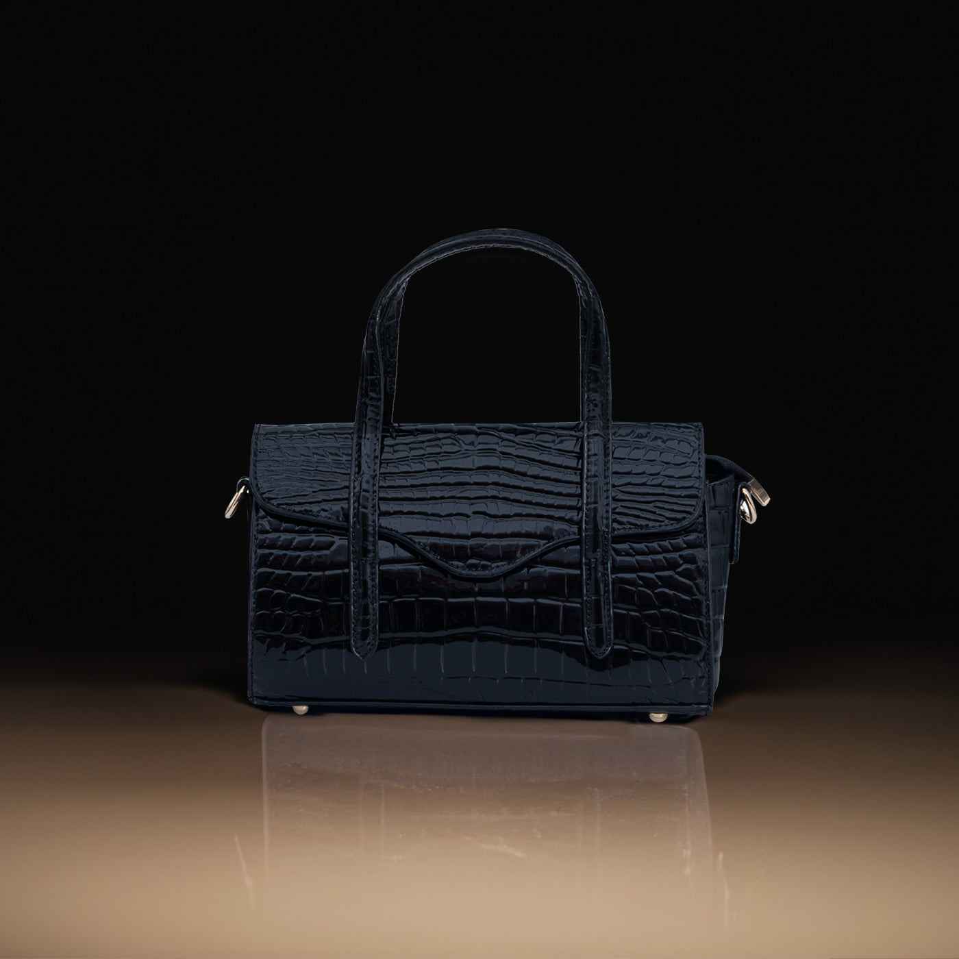 Shelby Croc Shoulder Gerald Bags