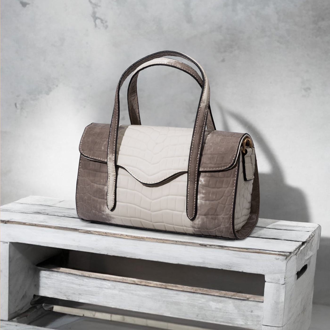 Shelby Croc Shoulder Gerald Bags