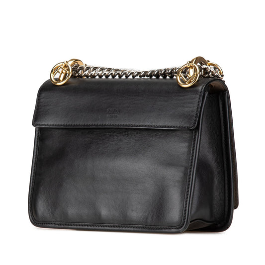 Black Fendi Small Leather Kan I F Crossbody