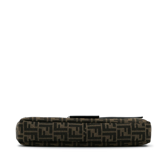 Brown Fendi Large Zucca Canvas Convertible Belt Baguette Satchel