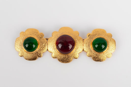 Broche dorée Chanel 1980s