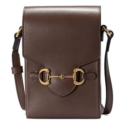 (WMNS) GUCCI Button1955 SeriesClutch Single Shoulder Bag mini Brown