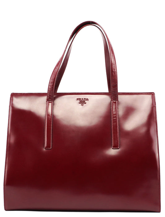 B7389 Burgundy Spazzolato Clutch Tote Bag